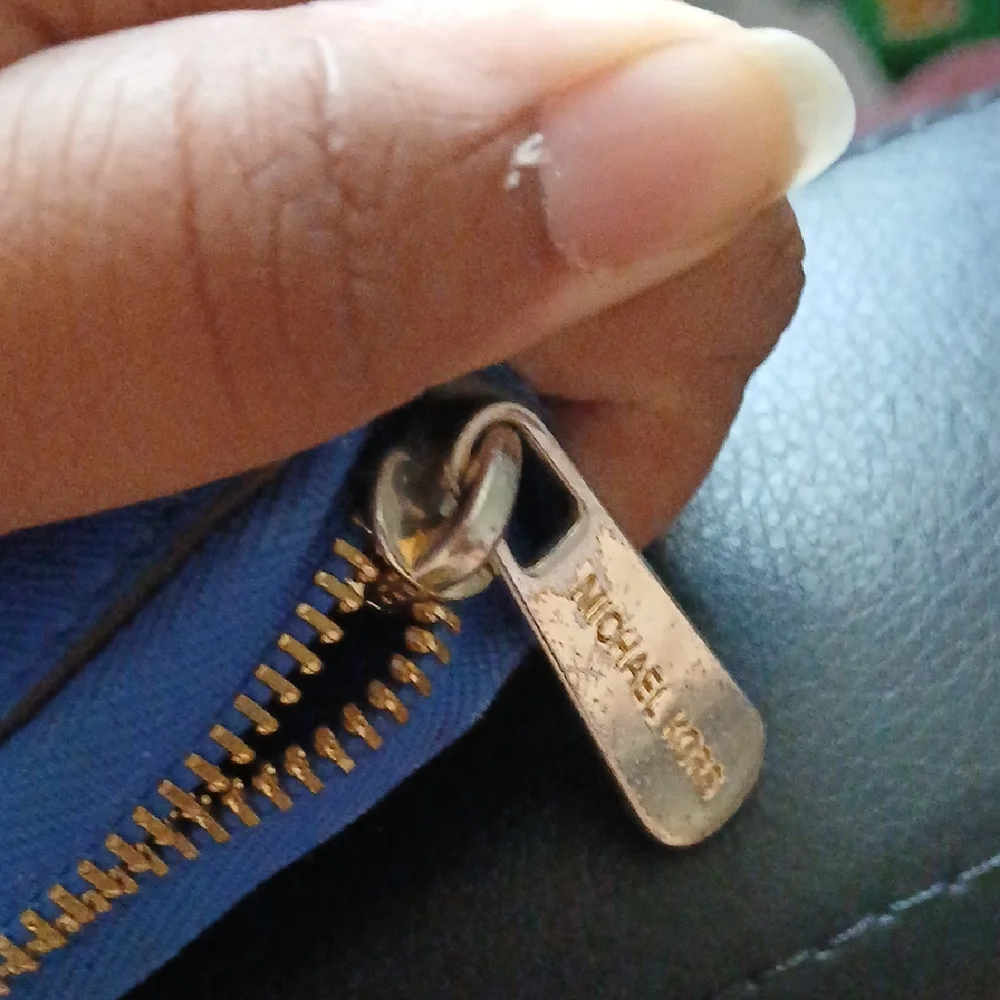 Michael Kors Royal Blue Zip-Around Wallet - Picture 4 of 4